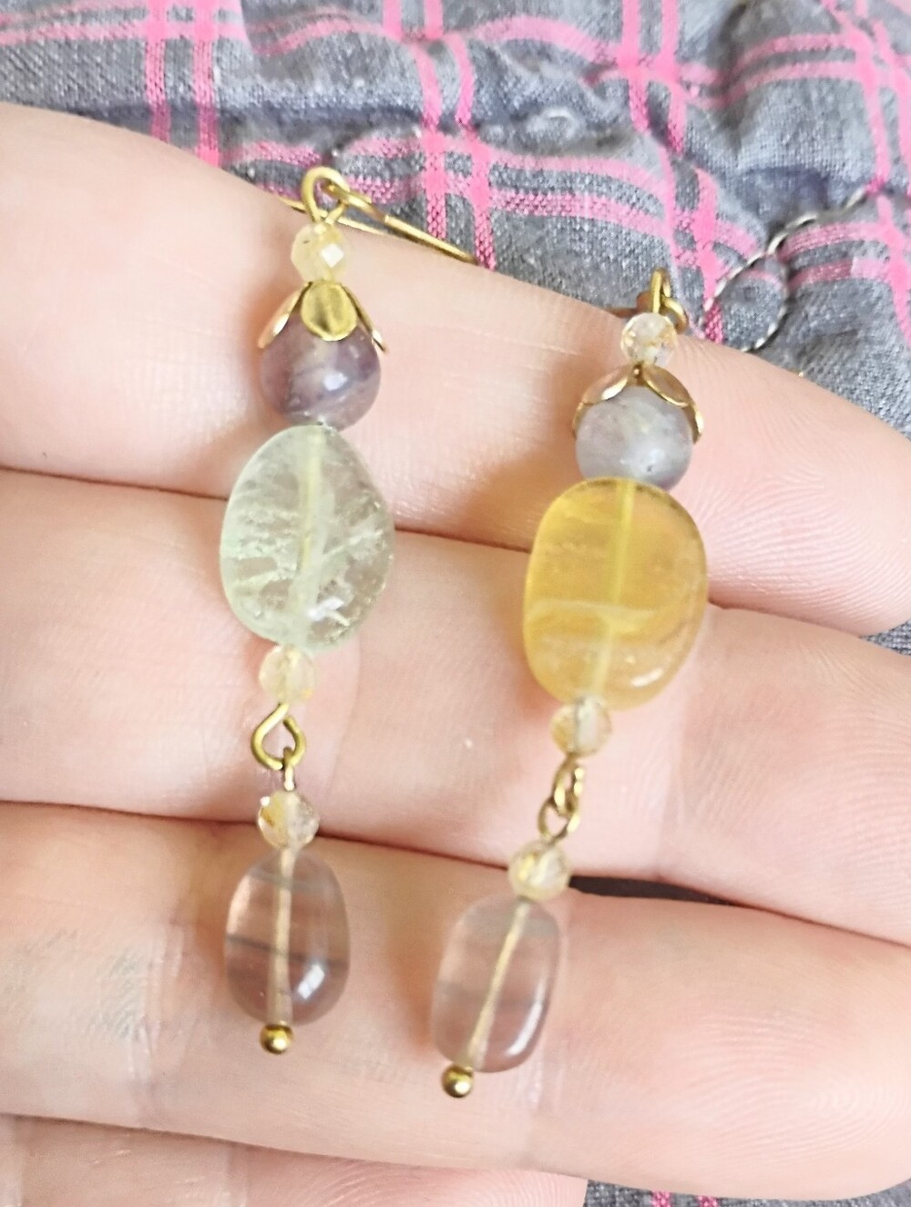 Handmade Mix Matched Fluorite Earrings